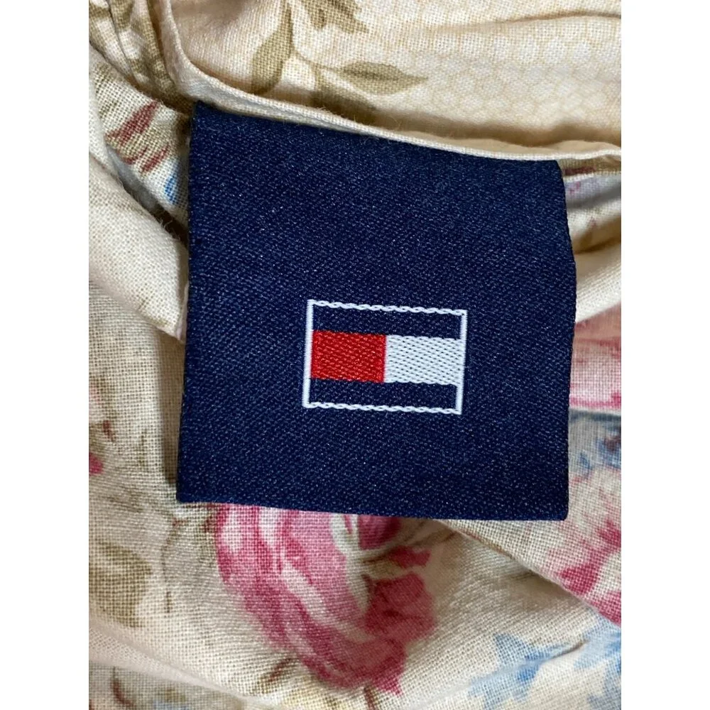 Tommy Hilfiger floral duvet cover vtg 82 x 84in button closure full size